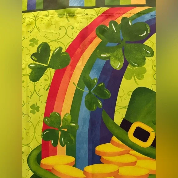 Large Colorful St. Patrick’s Day, Irish yard hanging flag - Picture 2 of 4